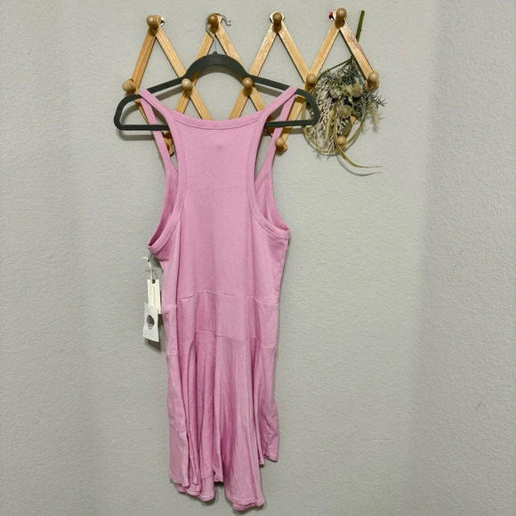 Anthropologie NWT Daily Practice Pink Flowy Mini Dress L - Picture 6 of 7